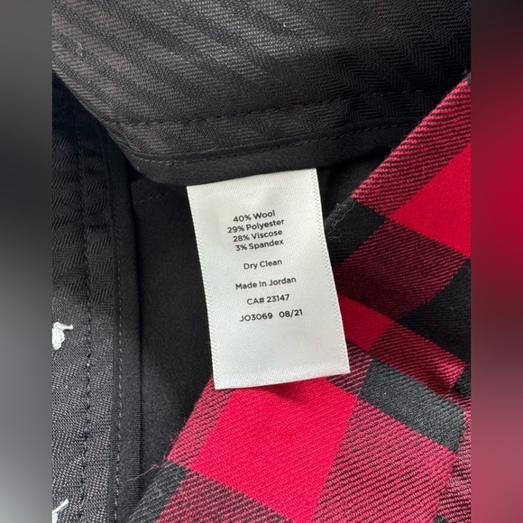 NWT Talbots Hampshire Ankle Buffalo Plaid Wool Blend Pants Size 12 - Picture 10 of 12